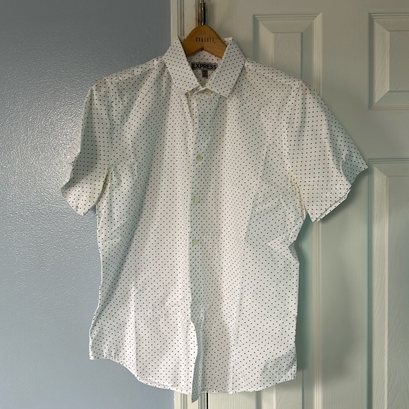 Express Men’s Short Shirt Sleeve Button Down - Picture 1 of 4